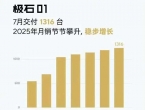 极石汽车7月交付1316台