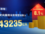 上半年全国规上文化企业营收72026亿元