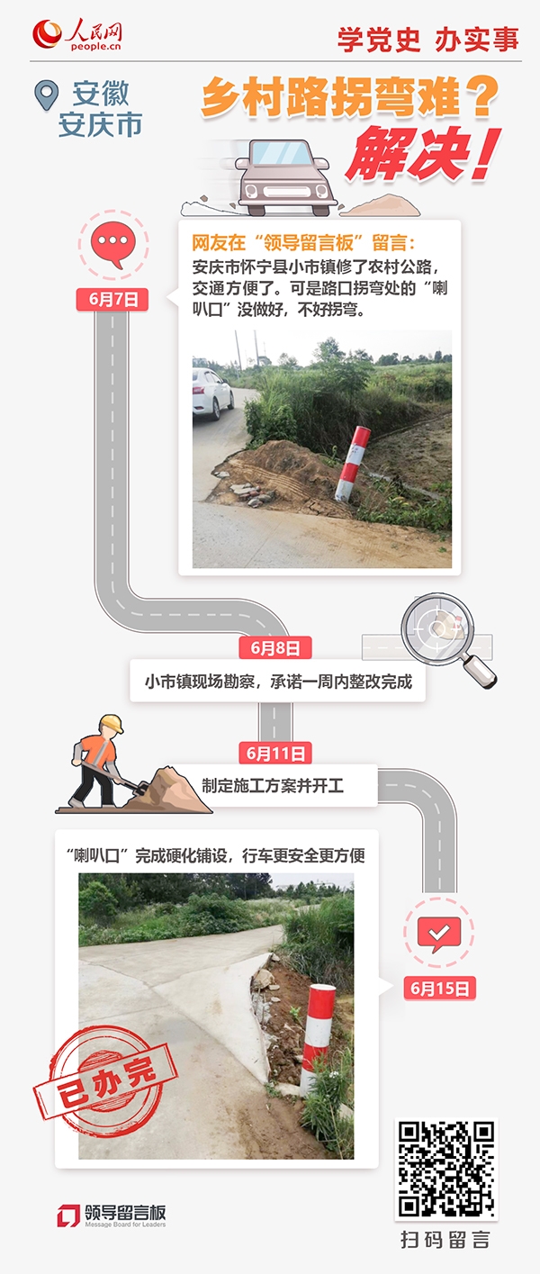 办得好|安徽怀宁：乡村小路拐弯难？解决！{bbname}bbs.ahv.cc